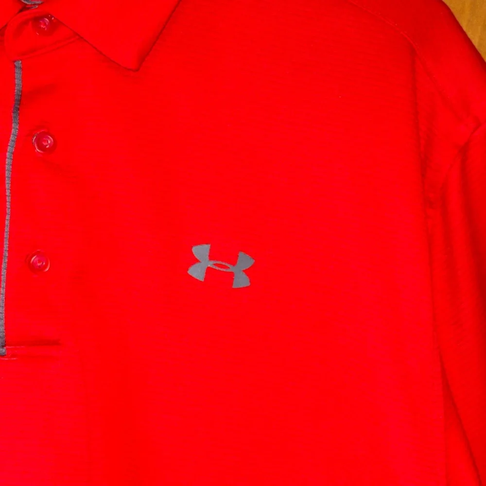 Under Armour Mens Performance Polo Short Sleeve Red Size XL - Picture 3 of 6